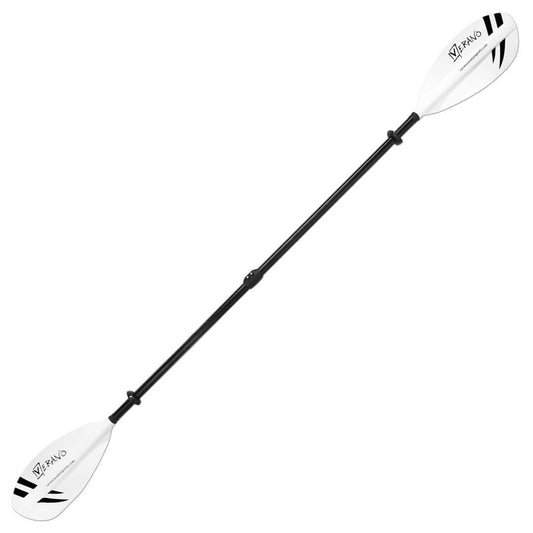 Ocean Kajak-Doppelpaddel, Fiberglas-Schaft, 4-teilig, verstellbar 235-245 cm, weiß