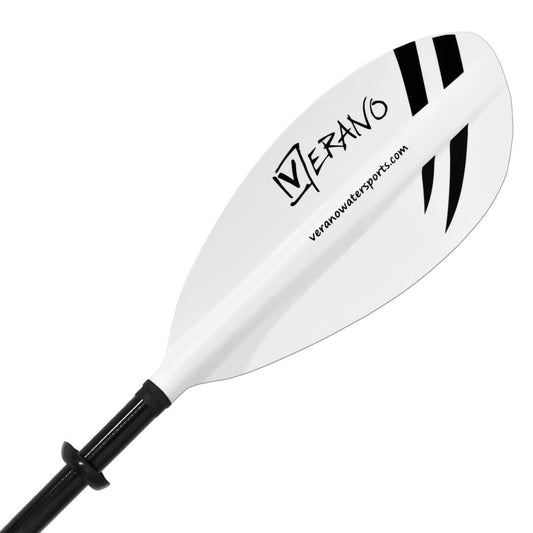 Ocean Kajak-Doppelpaddel, Fiberglas-Schaft, 4-teilig, verstellbar 235-245 cm, weiß