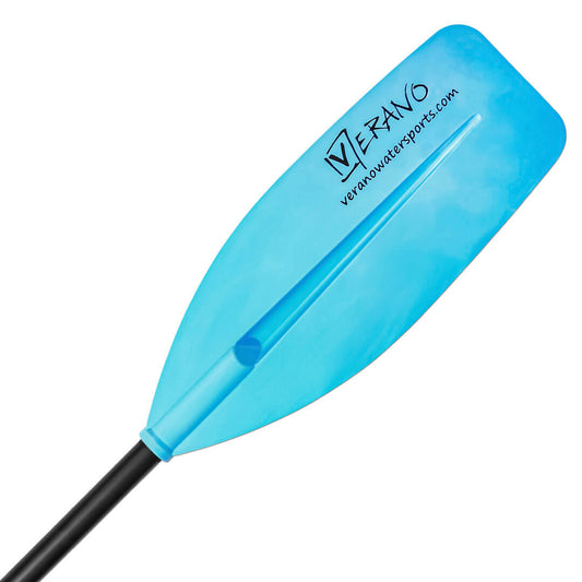 Cliff Kanu-Paddel, Fiberglas-Schaft, einteilig, 153 cm, blau