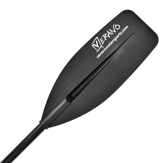 Island Kanu-Paddel, Aluminium-Schaft, einteilig, 153 cm, schwarz