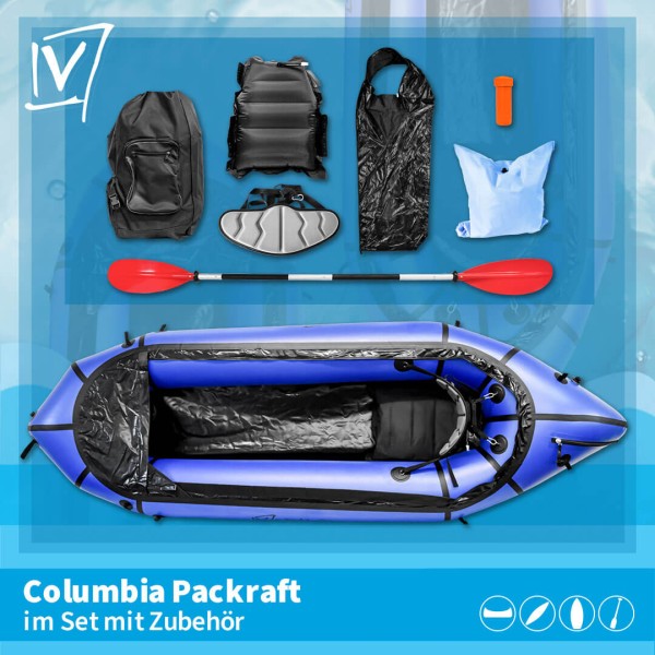 Verano Columbia Packraft, inklusive Zubehör, blau